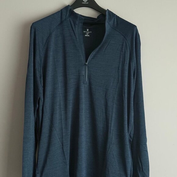 Spyder Men’s Mission 1/2 Zip Pullover Sweater Stretch Performance Midlayer - Picture 3 of 6